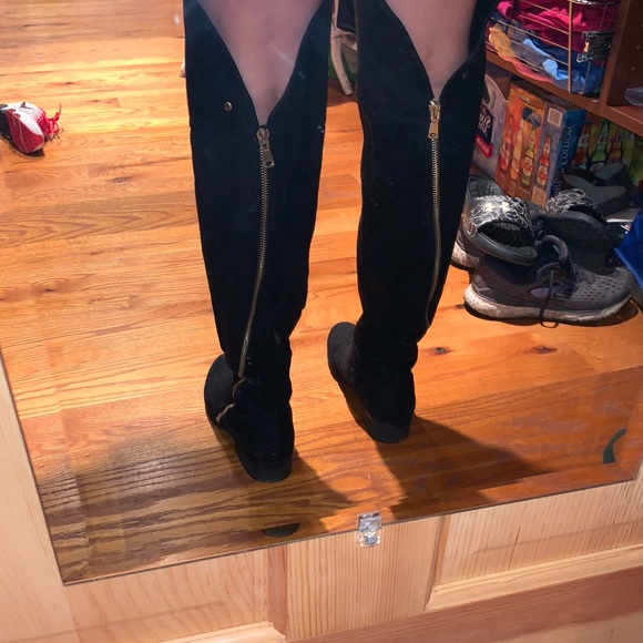 Report Shoes - Suede thigh highs